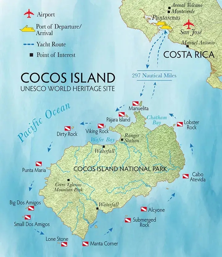 Cocos Island Map